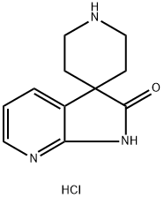 1',2'-二氢螺[哌啶-4,3'-吡咯并[2,3-B]吡啶]-2'-酮二盐酸盐 结构式