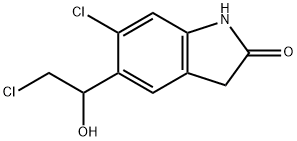 齐拉西酮杂质(6-氯-5 -(2-氯-1-羟基-乙基)1,3-二氢-吲哚-2-1) 结构式