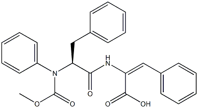 benzyloxycarbonyl-phenylalanyl-dehydrophenylalanine 结构式