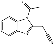 1H-Benzimidazole-2-acetonitrile,1-acetyl-(9CI) 结构式