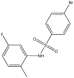 4-溴-N-(5-氟-2-甲基苯基)苯磺酰胺 结构式