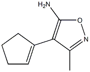 5-Isoxazolamine,4-(1-cyclopenten-1-yl)-3-methyl-(9CI) 结构式