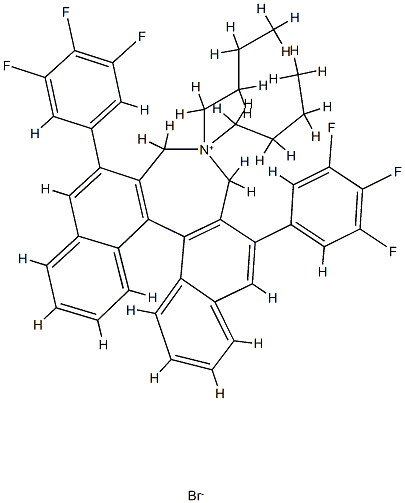 (11BR)-4,4 -二丁基- 2 ,6 -二(3,4,5 - 三氟苯基)-4,5 -二氢-联萘酚溴 结构式