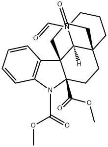 (4AR,6AS,11BR,11CS)-1-甲酰基-1,3,4,5,6,11C-六氢-13-氧代-4A,11B-丙桥-2H-吡啶并[3,2-C]咔唑-6A,7-二羧酸二甲酯 结构式