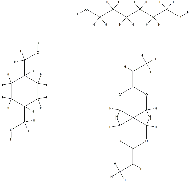 1,4-cyclohexanedimethanol-3,9-diethylidene-2,4,8,10-tetraoxaspiro(5.5)undecane-1,6-hexanediol polymer 结构式