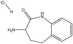 3-氨基-1,3,4,5-四氢-2H-1-苯并氮杂卓-2-酮 盐酸盐 结构式