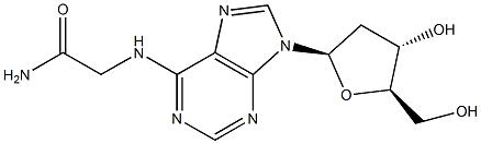 N-(9 beta-D-2'-deoxyribofuranosylpurin-6-yl)glycinamide 结构式