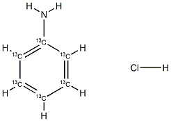 苯胺-13C6 盐酸盐 结构式