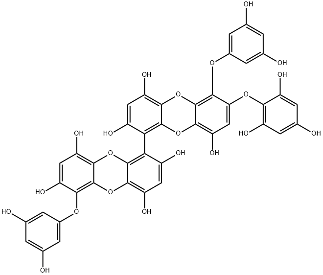 2-O-(2,4,6-trihydroxyphenyl)-6,6'-bieckol 结构式