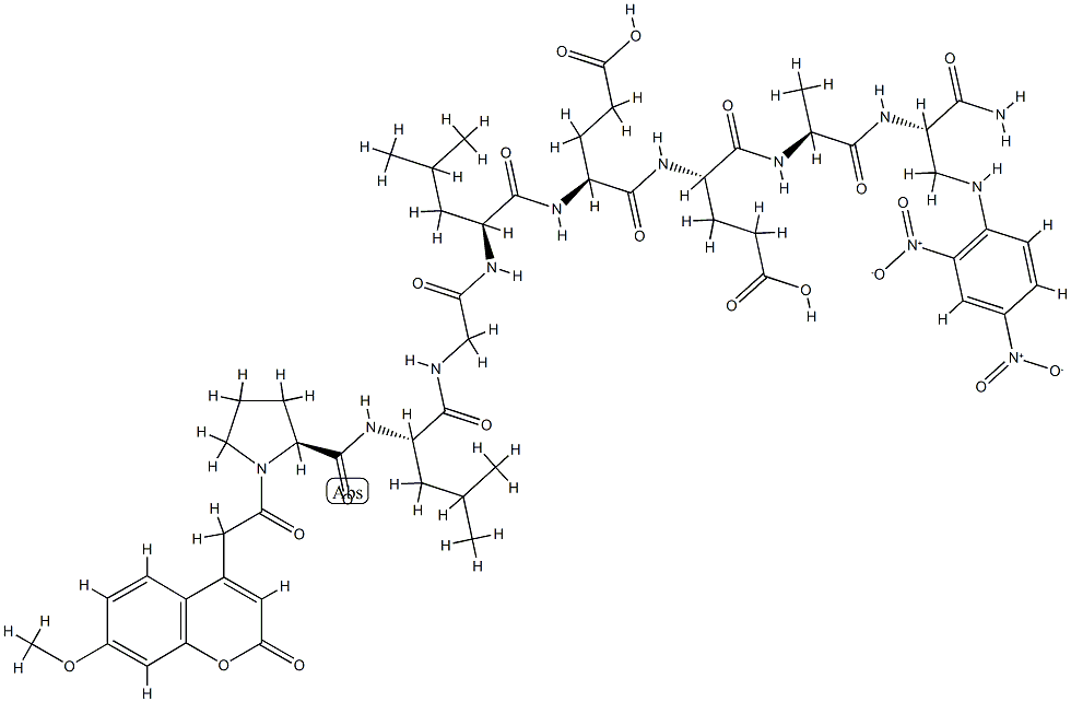 MCA-PRO-LEU-GLY-LEU-GLU-GLU-ALA-DAP(DNP)-NH2 结构式