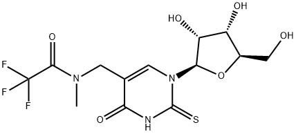 5-(N-Methyl-N-trifluoroacetyl-aminomethyl)-2-thiouridine 结构式