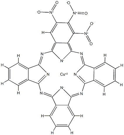 [trinitro-29H,31H-phthalocyaninato(2-)-N29,N30,N31,N32]copper 结构式