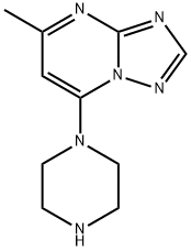 5-methyl-7-(1-piperazinyl)[1,2,4]triazolo[1,5-a]pyrimidine(SALTDATA: FREE) 结构式