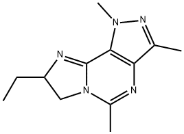 1H-Imidazo(1,2-c)pyrazolo(3,4-e)pyrimidine, 8-ethyl-7,8-dihydro-1,3,5- trimethyl- 结构式