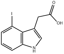 1H-Indole-3-aceticacid,4-iodo-(9CI) 结构式