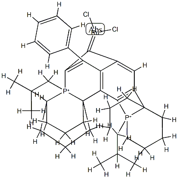 3 - 苯基-1H-茚-1 - 亚基[双(异丁基膦配体)]钌(II),二氯盐 结构式