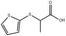 2-(噻吩-2-基硫代)丙酸 结构式