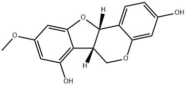 [6aS,(+)]-6aβ,11aβ-Dihydro-9-methoxy-6H-benzofuro[3,2-c][1]benzopyran-3,7-diol 结构式