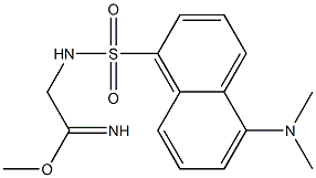 2-(5'-dimethylaminonaphthalene-1'-sulfonamido)methylimidic acid methyl ester 结构式