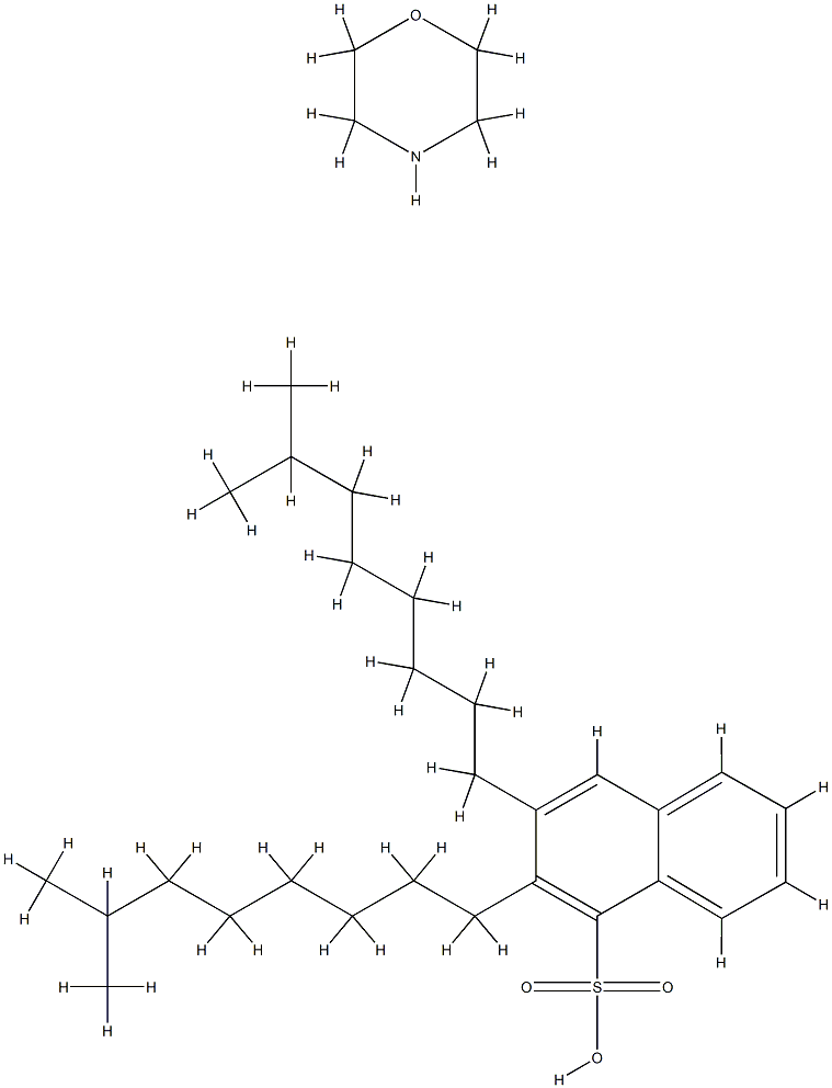 Naphthalenesulfonic acid, diisononyl-, compd. with morpholine (1:1) 结构式