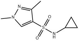 N-Cyclopropyl-1,3-dimethyl-1H-pyrazole-4-sulfonamide 结构式