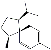 (1S,5S)-1β,8-Dimethyl-4β-(1-methylethyl)spiro[4.5]deca-6,8-diene 结构式