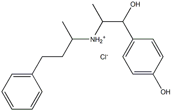 4-Hydroxy-α-[1-(1-methyl-3-phenylpropylamino)ethyl]benzyl alcohol hydrochloride 结构式