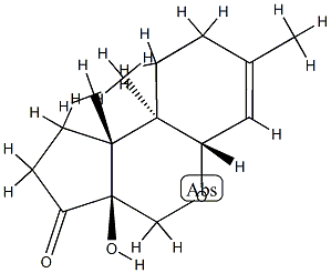 (3aS)-1,3a,4,5aα,8,9,9a,9b-Octahydro-3aα-hydroxy-7,9aβ,9bα-trimethylcyclopenta[c][1]benzopyran-3(2H)-one 结构式