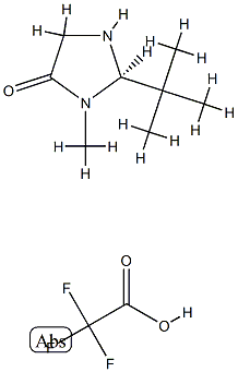 (R)-2-(叔丁基)-3-甲基-4-咪唑烷酮三氟乙酸 结构式