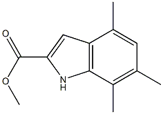 4,6,7-三甲基-1H-吲哚-2-甲酸甲酯 结构式