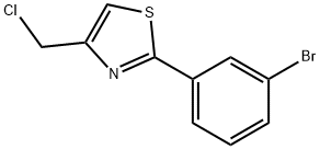 2-(3-bromophenyl)-4-(chloromethyl)-1,3-thiazole 结构式