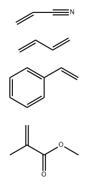 2-丙烯酸-2-甲基甲酯与1,3-丁二烯、苯乙烯和2-丙烯腈的共聚物 结构式