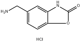 5-氨甲基-2-苯并噁唑酮盐酸盐 结构式