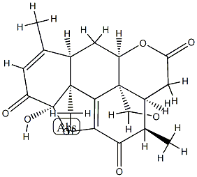 (1R,5β)-1,11-Epoxy-1,20-dihydroxypicrasa-3,9(11)-diene-2,12,16-trione 结构式