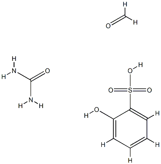 Benzenesulfonic acid, hydroxy-, polymer with formaldehyde and urea 结构式
