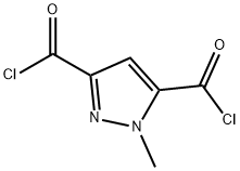 1H-Pyrazole-3,5-dicarbonyl dichloride, 1-methyl- (9CI) 结构式