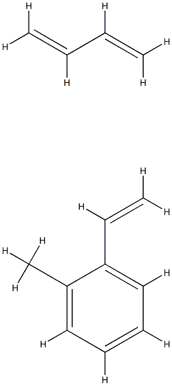 Benzene, ethenylmethyl-, polymer with 1,3-butadiene 结构式
