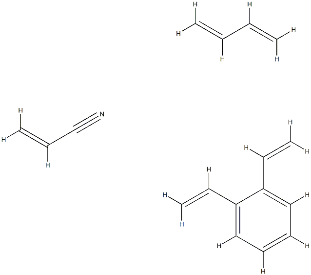 2-丙烯腈与1,3-丁二烯和二乙烯基苯的聚合物 结构式