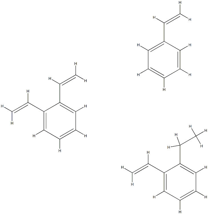 二乙烯基苯与苯乙烯和乙烯基乙苯的聚合物 结构式