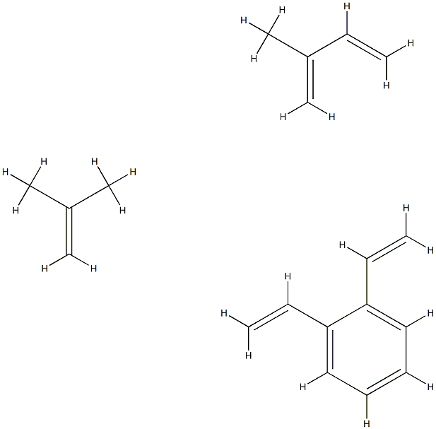 二乙烯基苯与2-甲基-1,3-丁二烯和2-甲基丙烯的聚合物 结构式