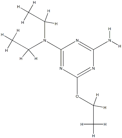 1,3,5-Triazine-2,4-diamine,6-ethoxy-N,N-diethyl-(9CI) 结构式