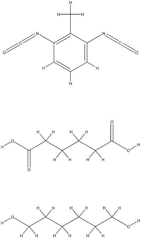 己二酸与1,6-己二醇和1,3-二异氰酸甲苯的聚合物 结构式