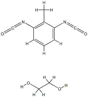 1,2-乙二醇与1,3-二异氰酸甲苯的聚合物 结构式