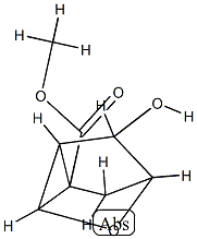 3-Oxatricyclo[2.2.1.02,6]heptane-1-carboxylicacid,5-hydroxy-,methylester,stereoisomer(9CI) 结构式