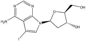 7-脱氮-7-碘-2'-脱氧腺苷 结构式
