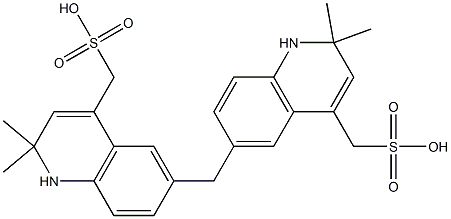 6,6'-methylenebis(2,2-dimethyl-4-methanesulfonic acid-1,2-dihydroquinoline) 结构式