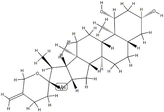 5α-Spirost-25(27)-ene-1β,3β-diol 结构式