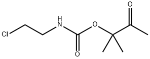 Carbamic acid, (2-chloroethyl)-, ester with 3-hydroxy-3-methyl-2-butanone 结构式