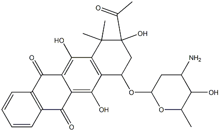 4-demethoxy-10,10-dimethyldaunomycin 结构式