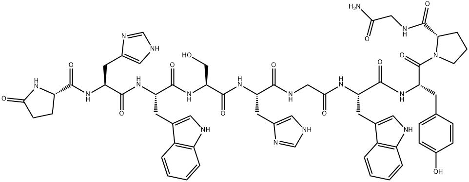 LHRH, His(5)-Trp(7)-Tyr(8)- 结构式